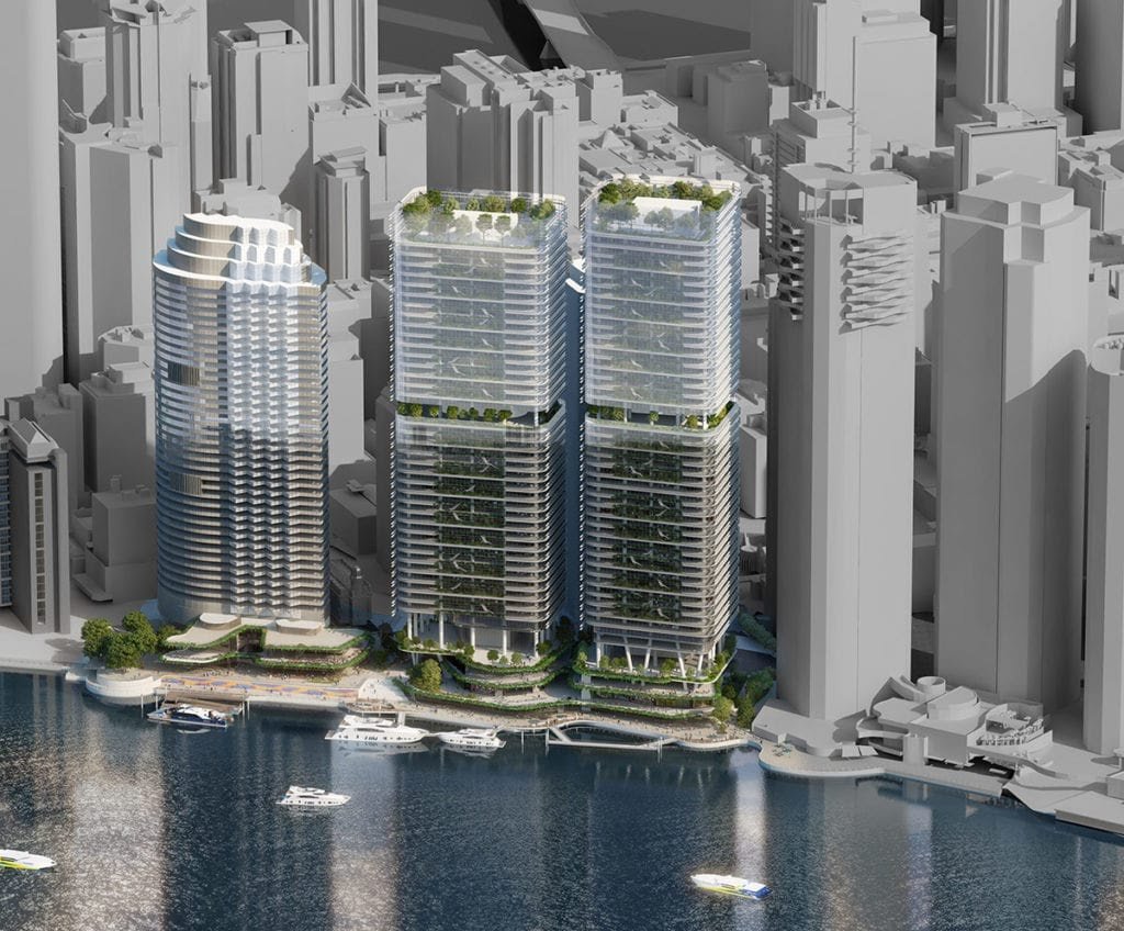 Concept of the two new towers alongside 1 Eagle Street